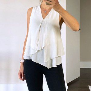 White Flowing Top sz 6